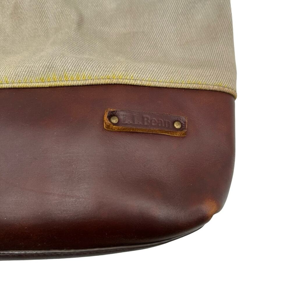 L.L.BEAN women's leather and cotton crossbody handbag  style ID 506535 - Picture 4 of 14